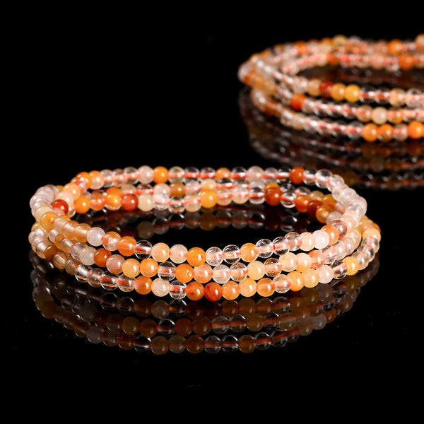 Natural Ice Transparent Color Hair Crystal Multi - loop Wealth Bracelet - BuddhaEnergyHealing