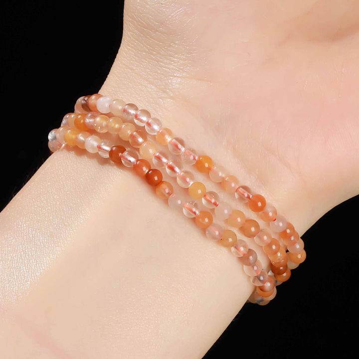 Natural Ice Transparent Color Hair Crystal Multi - loop Wealth Bracelet - BuddhaEnergyHealing