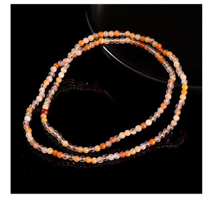 Natural Ice Transparent Color Hair Crystal Multi - loop Wealth Bracelet - BuddhaEnergyHealing