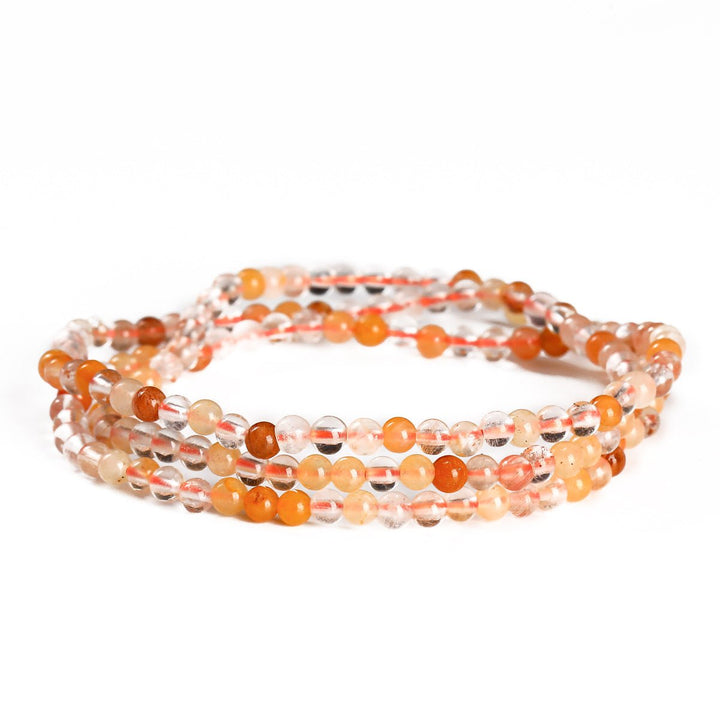 Natural Ice Transparent Color Hair Crystal Multi - loop Wealth Bracelet - BuddhaEnergyHealing