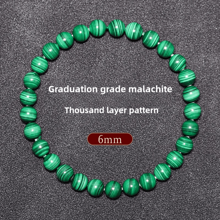 Natural Malachite Layered Green Protection Energy Bracelet - BuddhaEnergyHealing