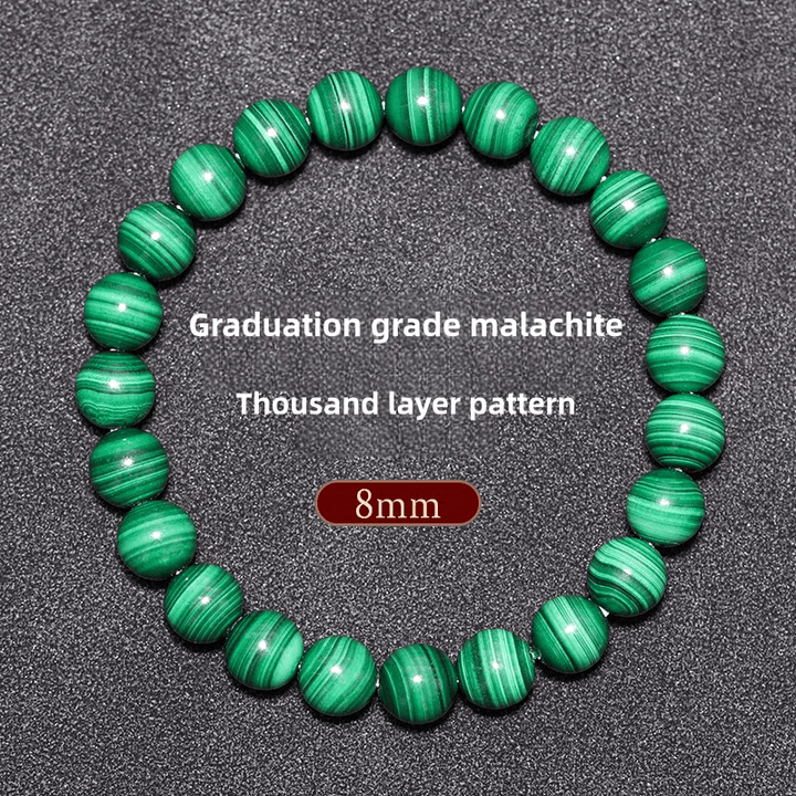 Natural Malachite Layered Green Protection Energy Bracelet - BuddhaEnergyHealing