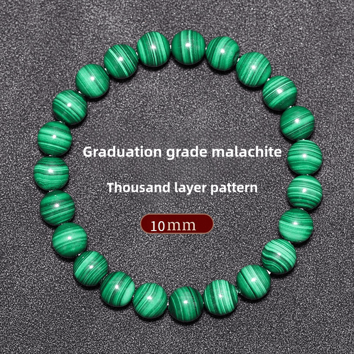 Natural Malachite Layered Green Protection Energy Bracelet - BuddhaEnergyHealing