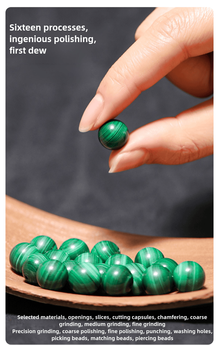 Natural Malachite Layered Green Protection Energy Bracelet - BuddhaEnergyHealing