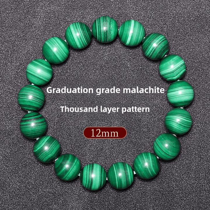 Natural Malachite Layered Green Protection Energy Bracelet - BuddhaEnergyHealing