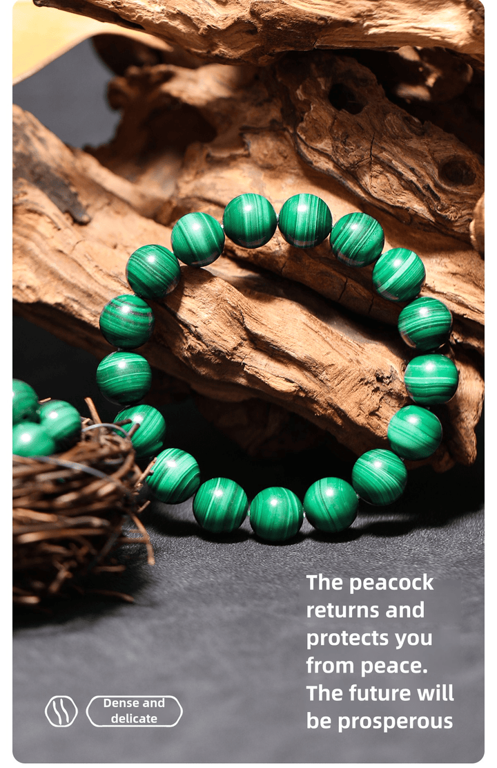 Natural Malachite Layered Green Protection Energy Bracelet - BuddhaEnergyHealing
