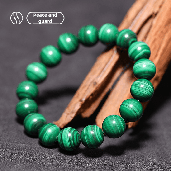 Natural Malachite Layered Green Protection Energy Bracelet - BuddhaEnergyHealing