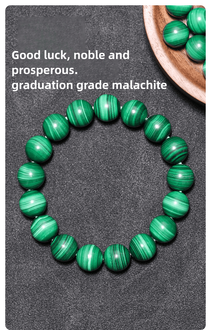 Natural Malachite Layered Green Protection Energy Bracelet - BuddhaEnergyHealing