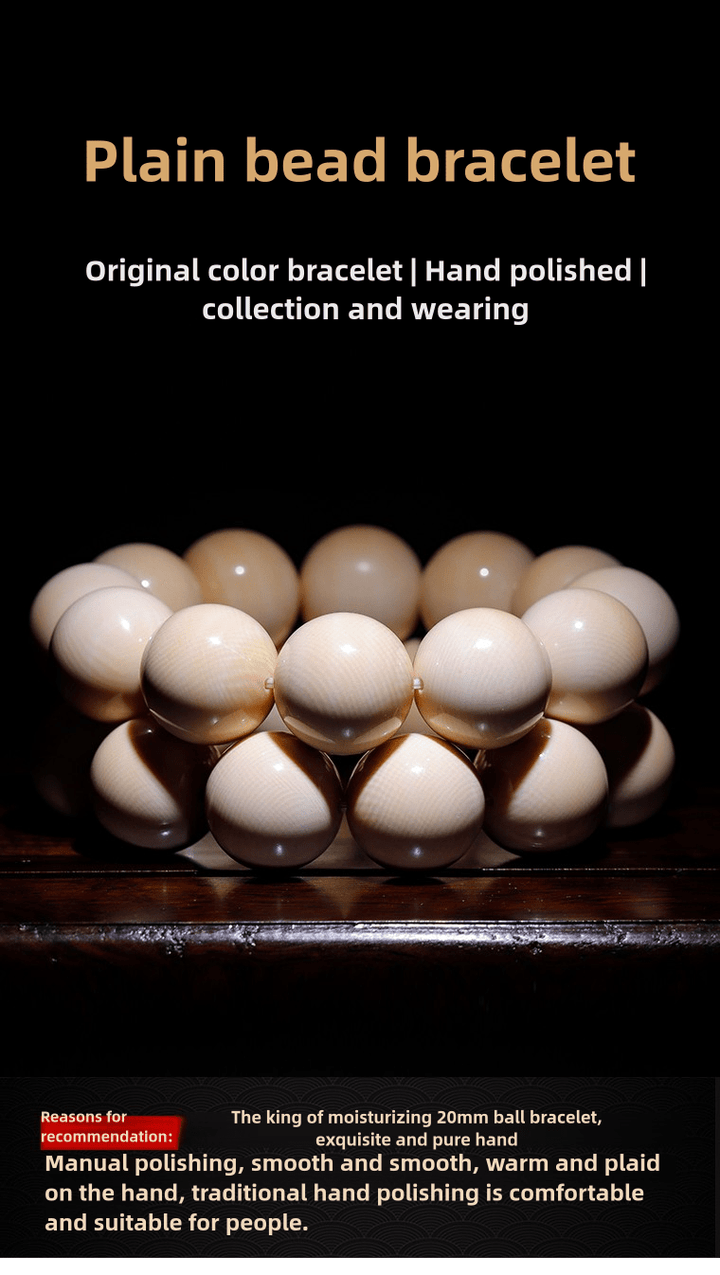 Natural Mammoth Ivory Protection Wealth Lucky Calm Bracelet - BuddhaEnergyHealing