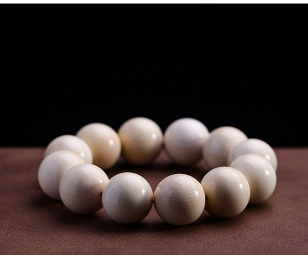 Natural Mammoth Ivory Protection Wealth Lucky Calm Bracelet - BuddhaEnergyHealing
