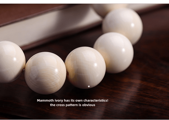 Natural Mammoth Ivory Protection Wealth Lucky Calm Bracelet - BuddhaEnergyHealing
