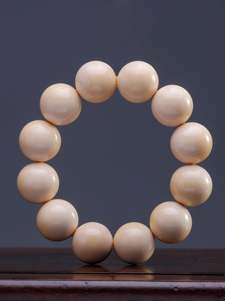 Natural Mammoth Ivory Protection Wealth Lucky Calm Bracelet - BuddhaEnergyHealing