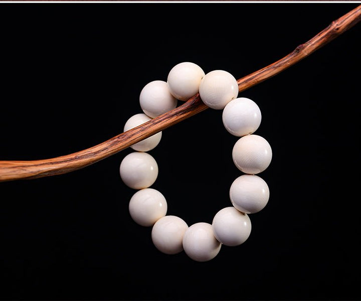 Natural Mammoth Ivory Protection Wealth Lucky Calm Bracelet - BuddhaEnergyHealing