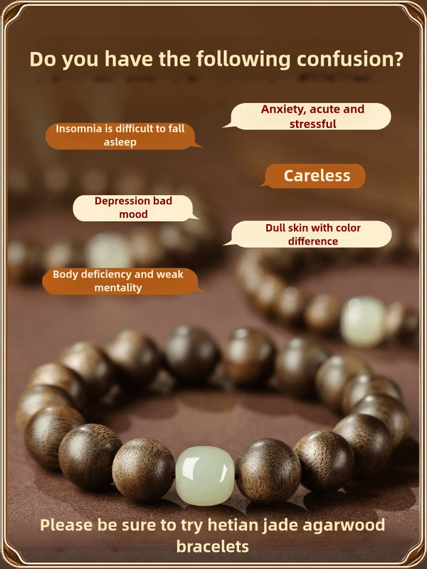 Natural Nha Zhuang Kyara Agarwood Calm Energy Bracelet - BuddhaEnergyHealing