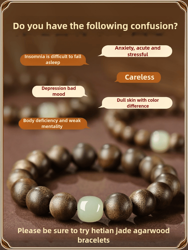 Natural Nha Zhuang Kyara Agarwood Calm Energy Bracelet - BuddhaEnergyHealing