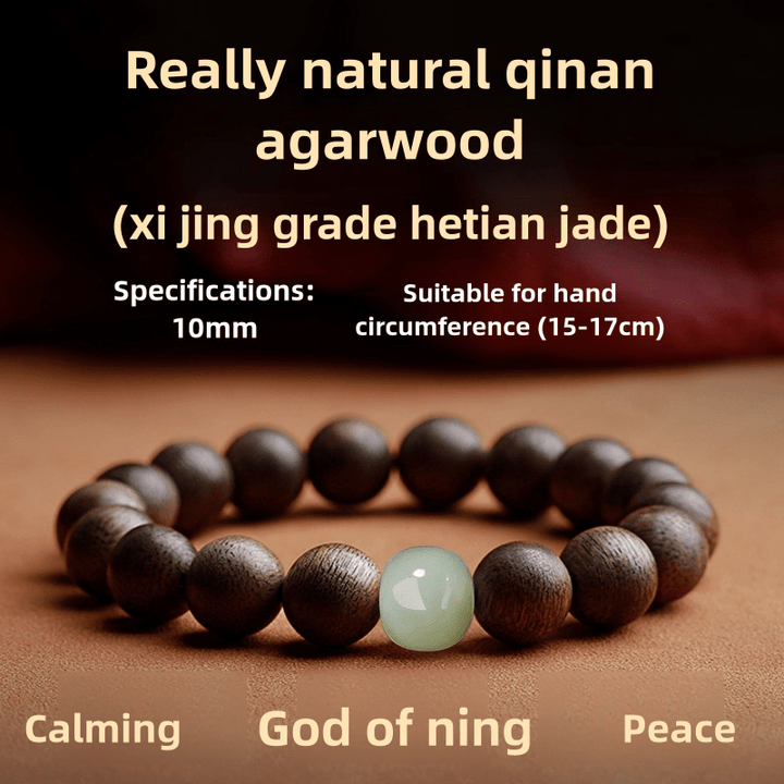 Natural Nha Zhuang Kyara Agarwood Calm Energy Bracelet - BuddhaEnergyHealing