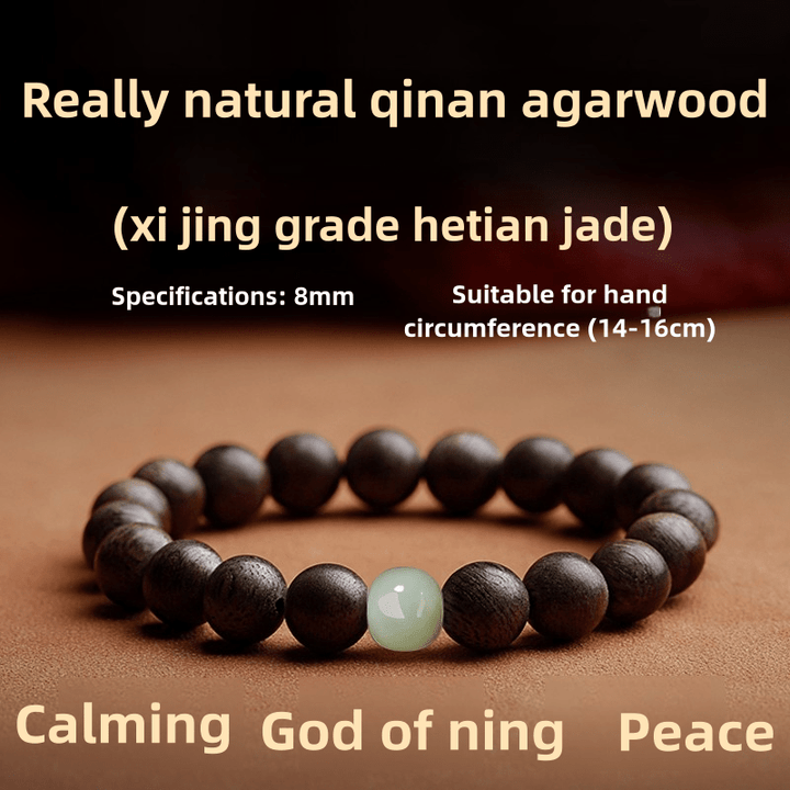 Natural Nha Zhuang Kyara Agarwood Calm Energy Bracelet - BuddhaEnergyHealing