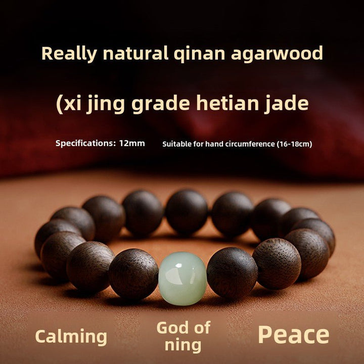 Natural Nha Zhuang Kyara Agarwood Calm Energy Bracelet - BuddhaEnergyHealing