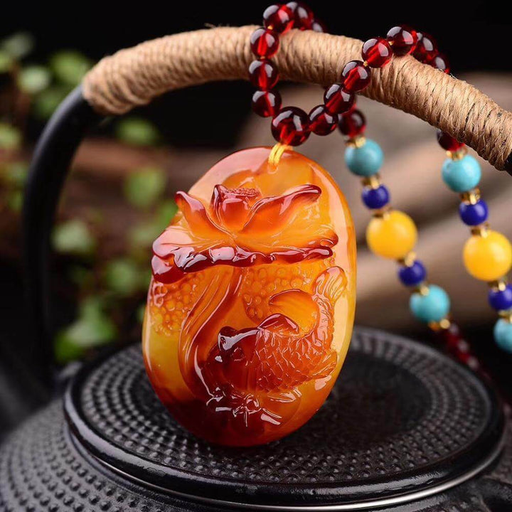 Natural Old Amber Healing Pendant - BuddhaEnergyHealing