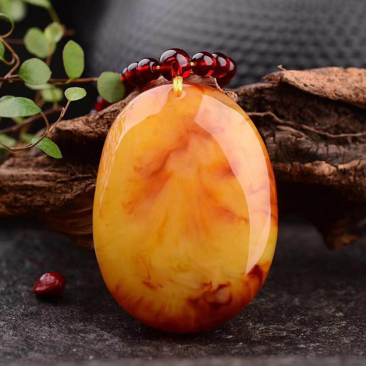 Natural Old Amber Healing Pendant - BuddhaEnergyHealing