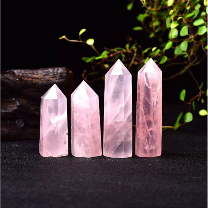 Natural Pink Crystal Column Healing Calm Wellness - BuddhaEnergyHealing