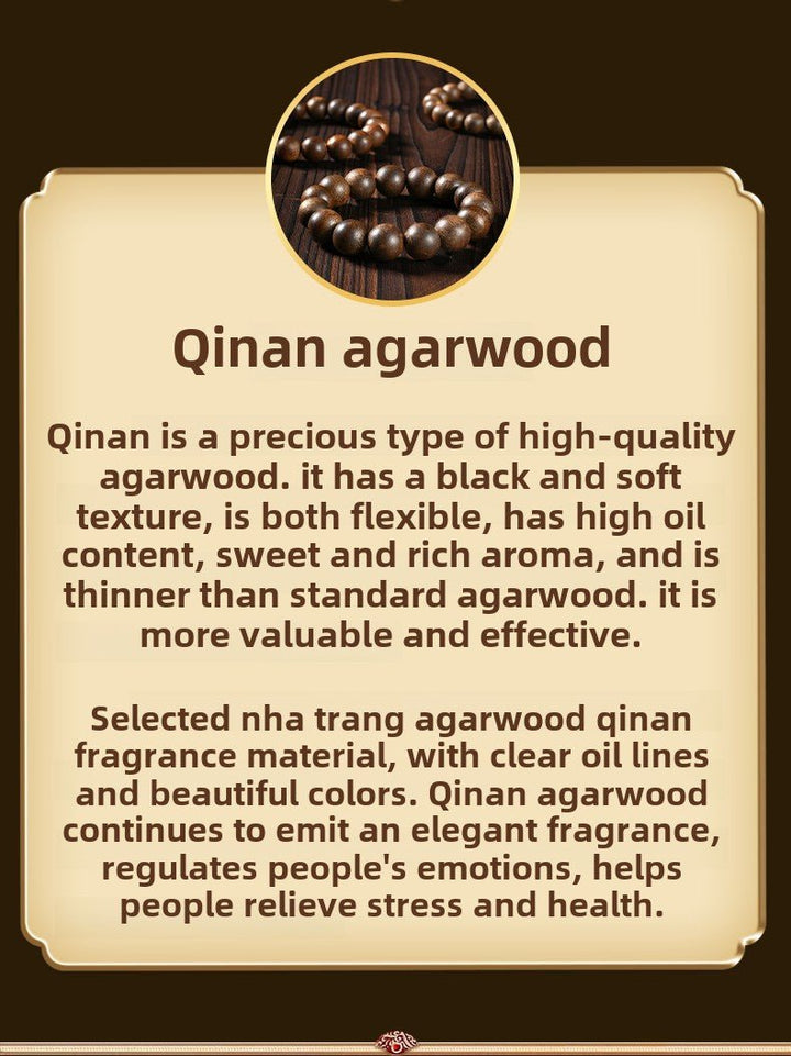 Natural Qinan Agarwood Meditation Energy Bracelet - BuddhaEnergyHealing