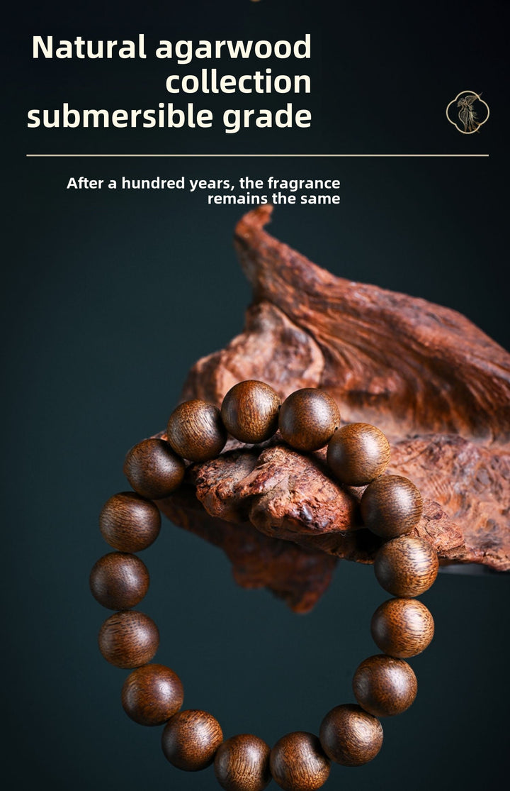 Natural Qinan Agarwood Meditation Energy Bracelet - BuddhaEnergyHealing