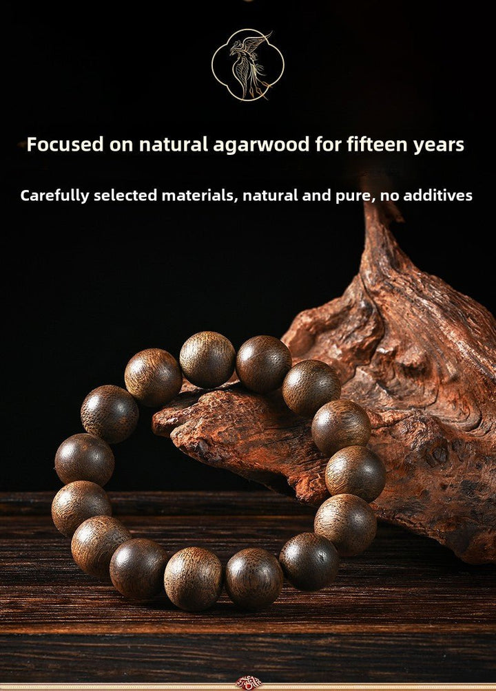 Natural Qinan Agarwood Meditation Energy Bracelet - BuddhaEnergyHealing