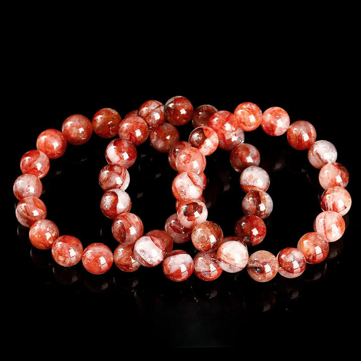 Natural Red Blood Glue Flower Protection Bracelet - BuddhaEnergyHealing