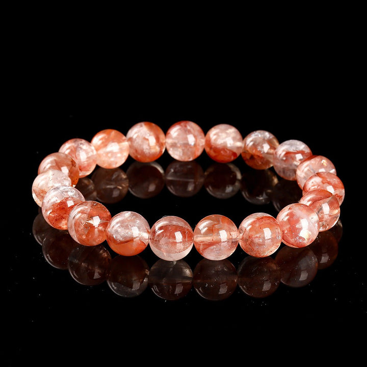 Natural Red Blood Glue Flower Protection Bracelet - BuddhaEnergyHealing