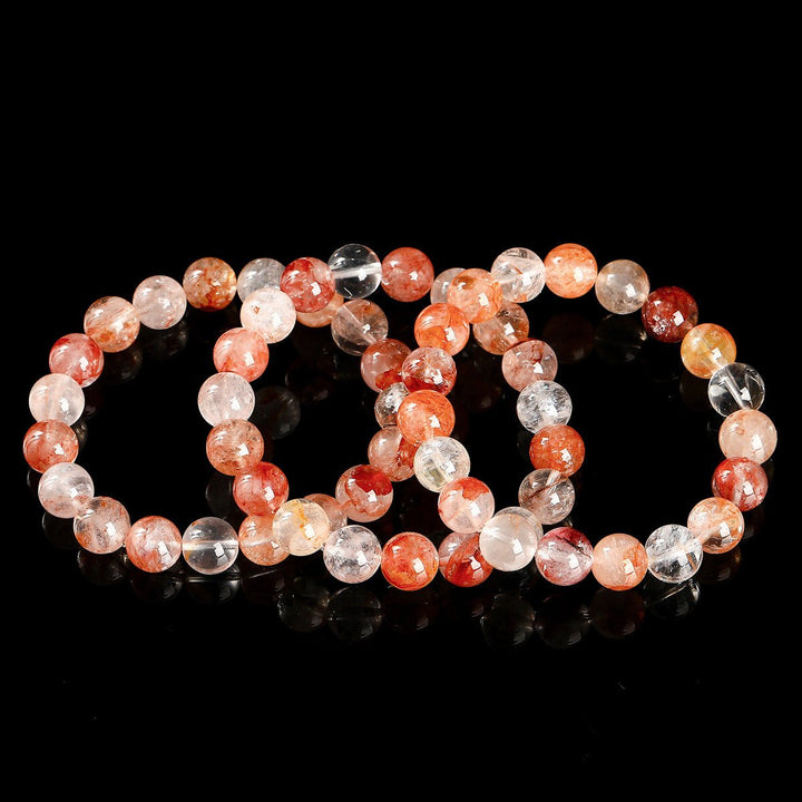 Natural Red Blood Glue Flower Protection Bracelet - BuddhaEnergyHealing