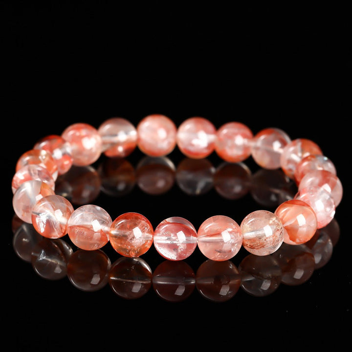 Natural Red Blood Glue Flower Protection Bracelet - BuddhaEnergyHealing