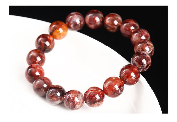 Natural Red Blood Glue Flower Protection Bracelet - BuddhaEnergyHealing