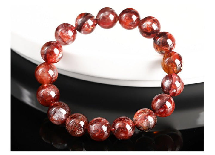 Natural Red Blood Glue Flower Protection Bracelet - BuddhaEnergyHealing
