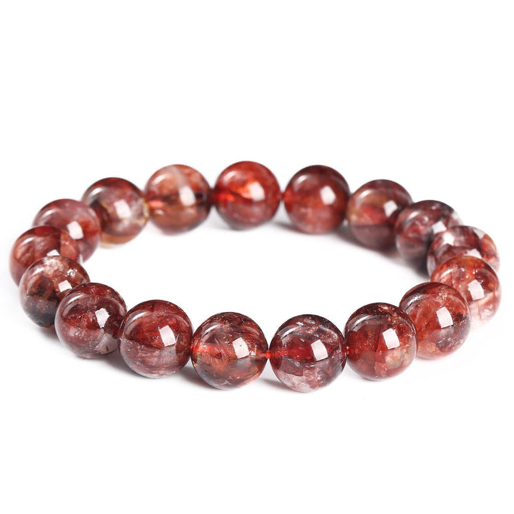 Natural Red Blood Glue Flower Protection Bracelet - BuddhaEnergyHealing