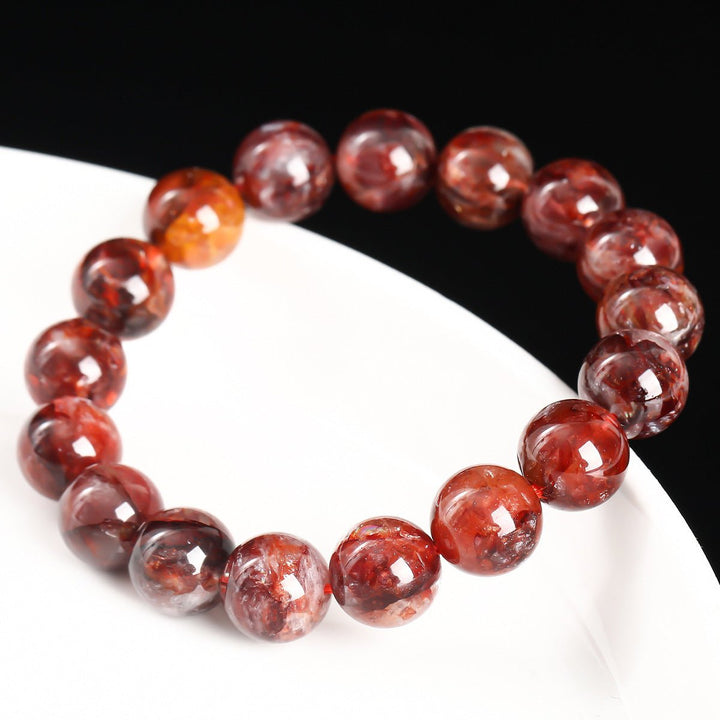 Natural Red Blood Glue Flower Protection Bracelet - BuddhaEnergyHealing