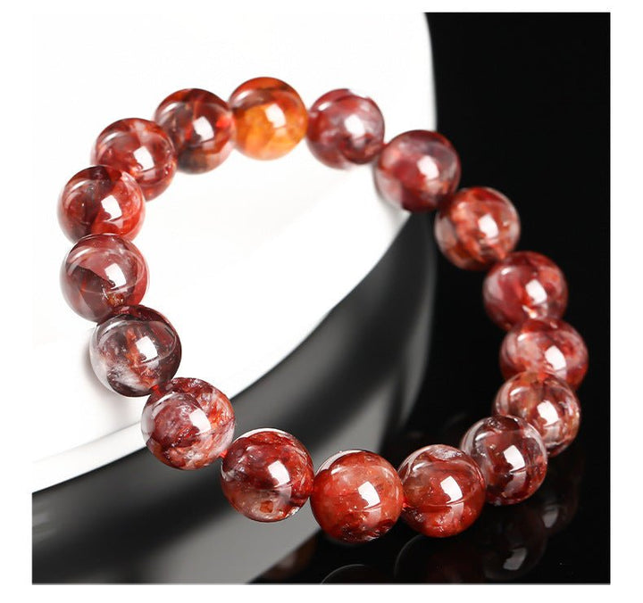Natural Red Blood Glue Flower Protection Bracelet - BuddhaEnergyHealing