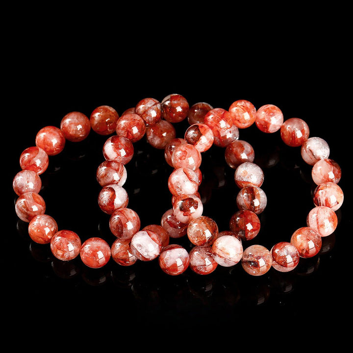 Natural Red Blood Glue Flower Protection Bracelet - BuddhaEnergyHealing