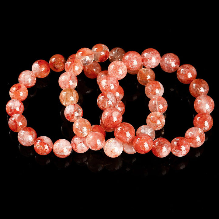 Natural Red Blood Glue Flower Protection Bracelet - BuddhaEnergyHealing