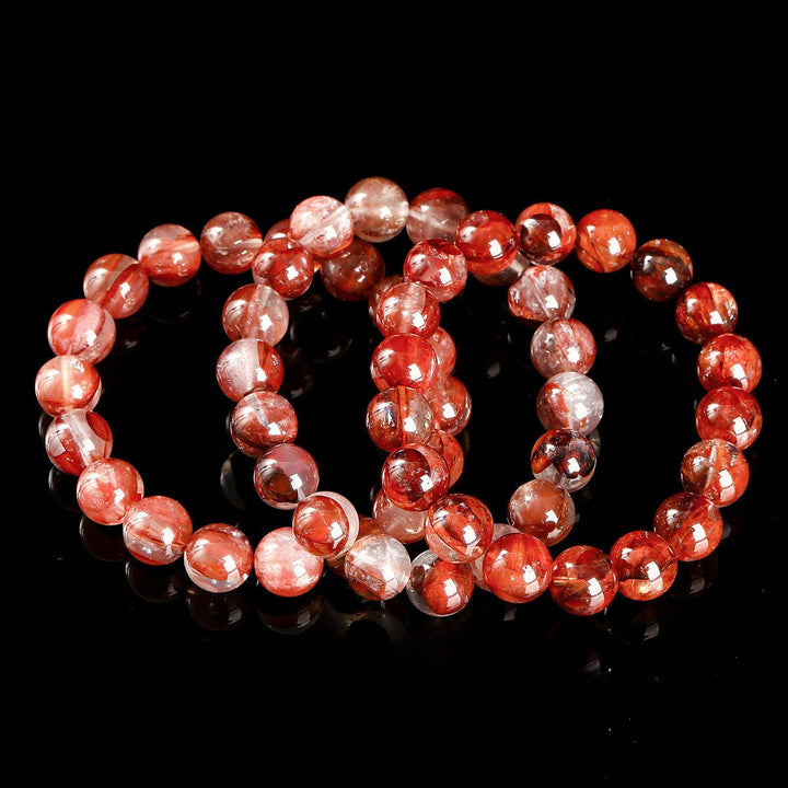 Natural Red Blood Glue Flower Protection Bracelet - BuddhaEnergyHealing