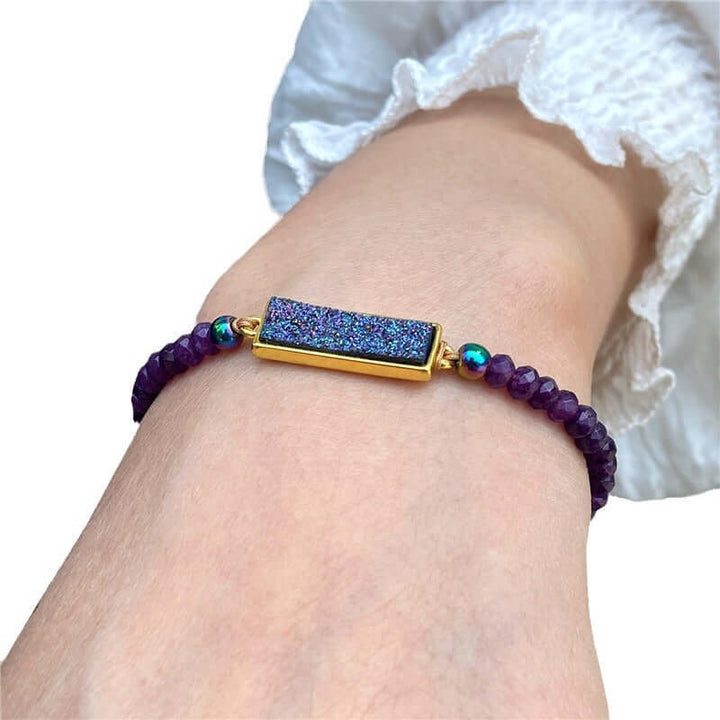 Natural Stone Wheel Bead Healing Meditation Bracelet - BuddhaEnergyHealing