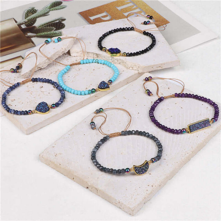 Natural Stone Wheel Bead Healing Meditation Bracelet - BuddhaEnergyHealing