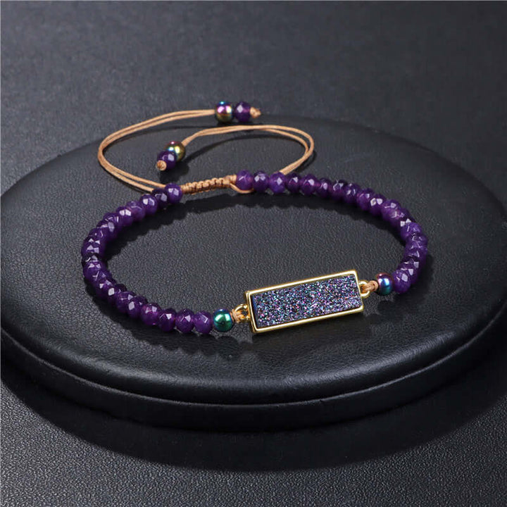 Natural Stone Wheel Bead Healing Meditation Bracelet - BuddhaEnergyHealing