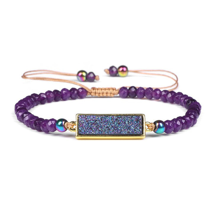 Natural Stone Wheel Bead Healing Meditation Bracelet - BuddhaEnergyHealing