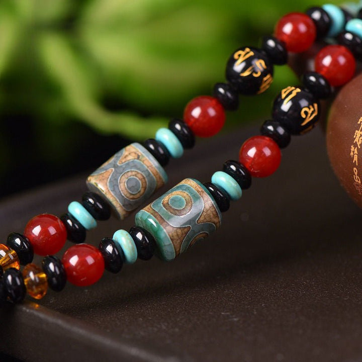 Natural Tibetan Natural Agate Necklace - BuddhaEnergyHealing