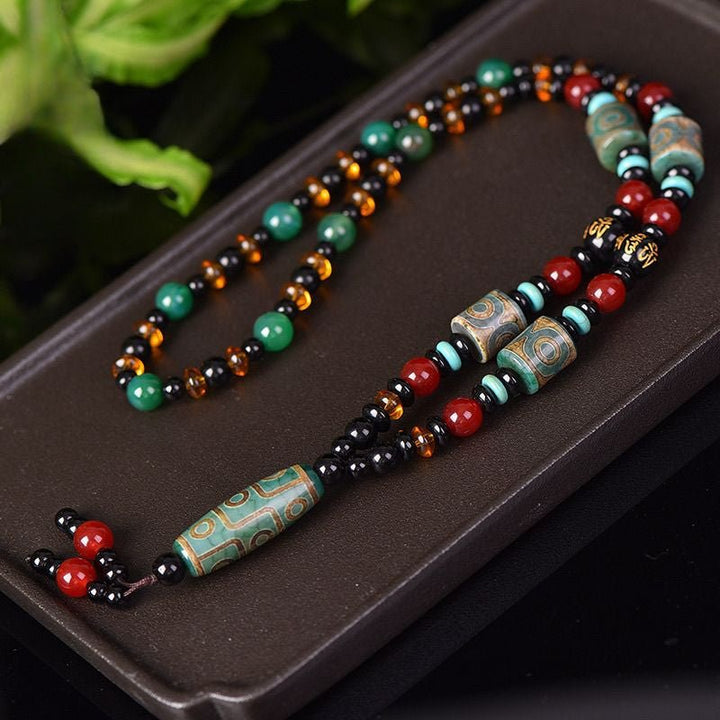 Natural Tibetan Natural Agate Necklace - BuddhaEnergyHealing