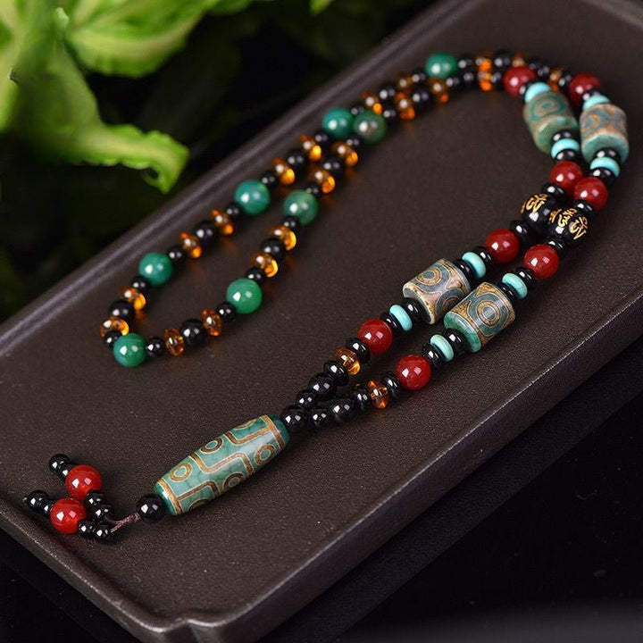 Natural Tibetan Natural Agate Necklace - BuddhaEnergyHealing