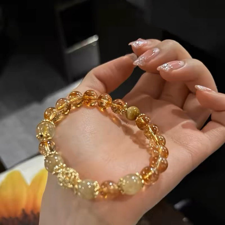 Natural Yellow Citrine Bracelet for Wealth and Prosperity - BuddhaEnergyHealing