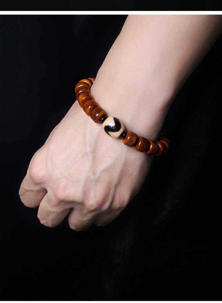 Potala Palace Ox Bone Nine Eyes Tibet Tibet Beads Protection Energy Bracelet - BuddhaEnergyHealing