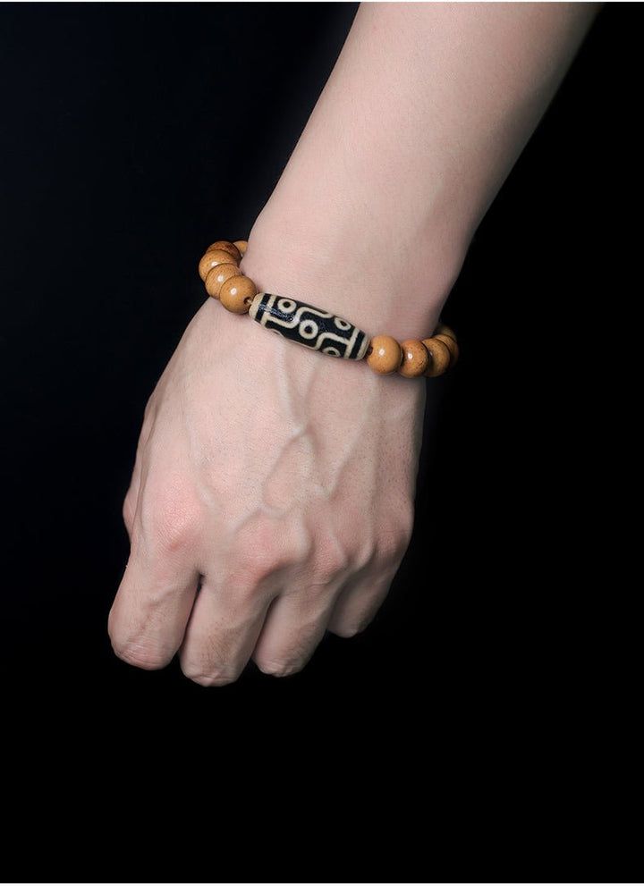 Potala Palace Ox Bone Nine Eyes Tibet Tibet Beads Protection Energy Bracelet - BuddhaEnergyHealing